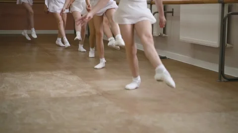 Small children are doing ballet Stock Footage 148074838