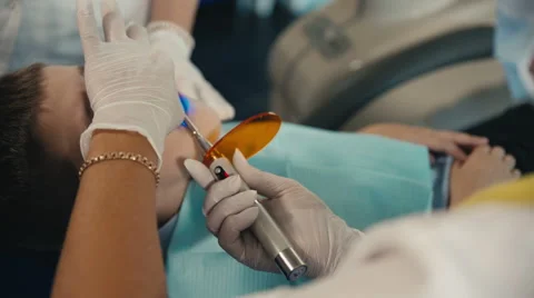 Small child's visit to the dentist Stock-Footage 54682227