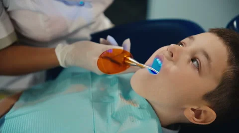 Small child's visit to the dentist Stock Footage 54682348