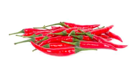 Small chilli pepper isolated on white background Stock Photos
