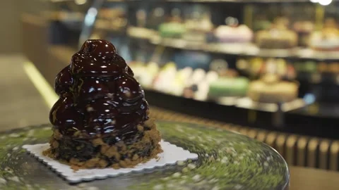 Small chocolate cake Stock Footage 167589340