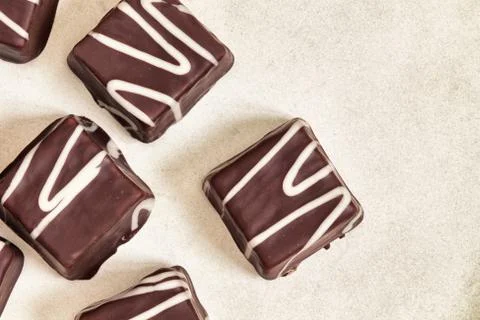 Small chocolate cakes Stock Photos