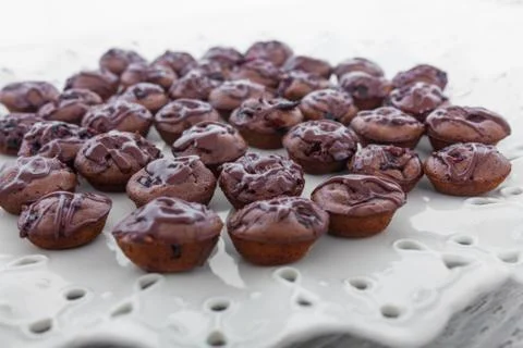Small chocolate chip muffins Stock Photos