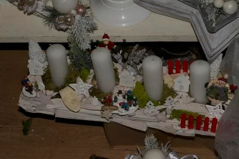Small christmas decorations Foto stock