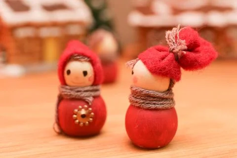 Small christmas figures Stock Photos