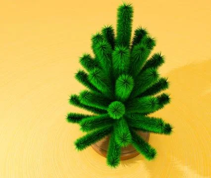 Small christmas tree. 3D render Stock Illustration