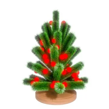 Small christmas tree. 3D render Stock Illustration