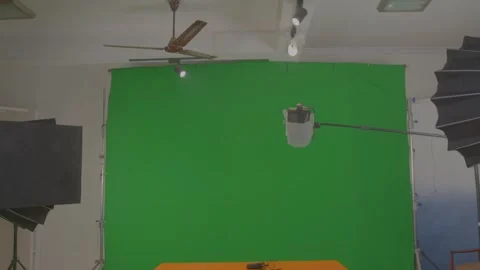 Small Chroma set up for video shoot in studio 動画素材 299708588