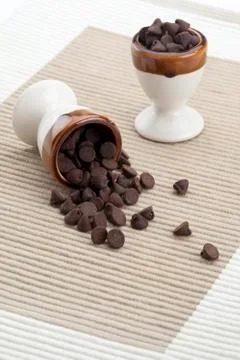 Small chunks of chocolate Stock-Fotos