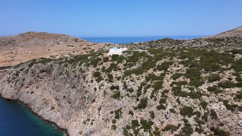Small church on a cliff Video stock 267001023