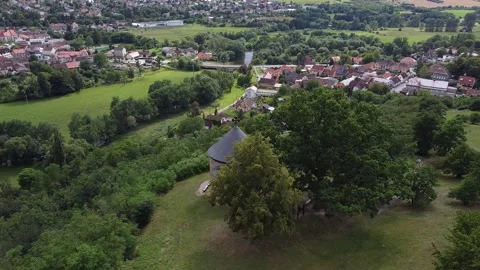 Small church at the mountain Stock Footage 152578280