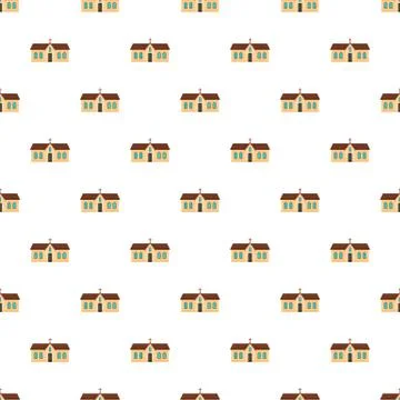 Small church pattern seamless Stock Illustration
