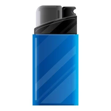 Small cigarette lighter icon cartoon vector. Fire zippo Stock Illustration