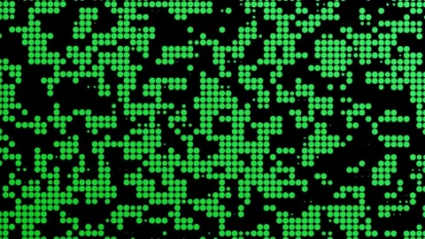 Small Circle Grid Pattern Background Abstract Dots with Vibrating Energy Stock Footage 306267615