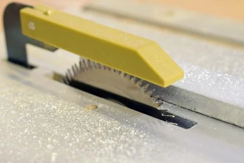 Small circular saw close up image Stock Photos