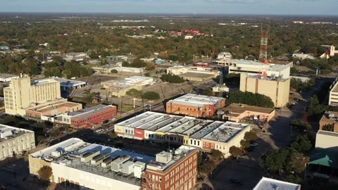 Small City Center Bryan Texas USA Stock Footage 335664122