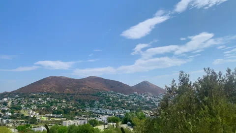Small city in highlands Stock Footage 171630113