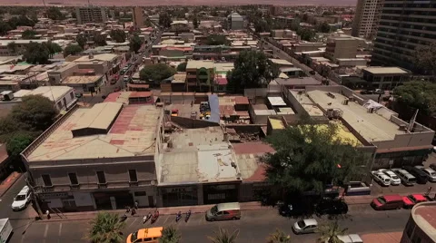 Small city in the middle of the desert Stock Footage 63298867
