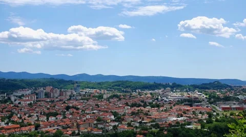 Small city in timelapse 動画素材 8023397