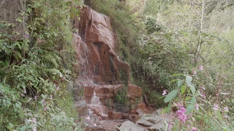 Small clay rock waterfall Stock Footage 140471328