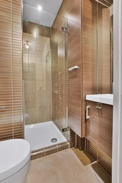 Small clean washroom Stock Photos