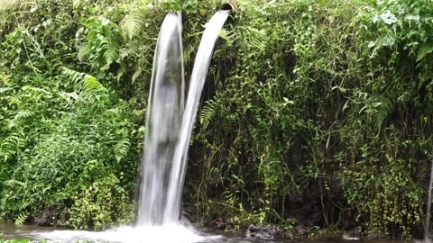 Small clear waterfall Video stock 266920364