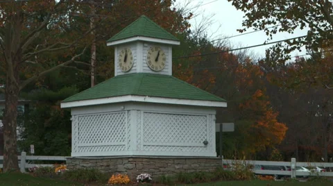Small clock tower in Hamden Stock Footage 44125959