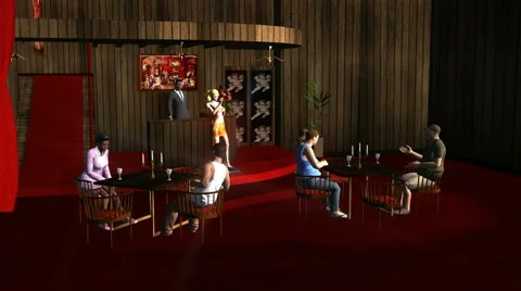 Small Club Scene Background:  Looping Stock Footage 44788166