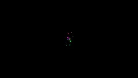 A small cluster of vibrant light sparks floating against a dark background Video stock 335117408