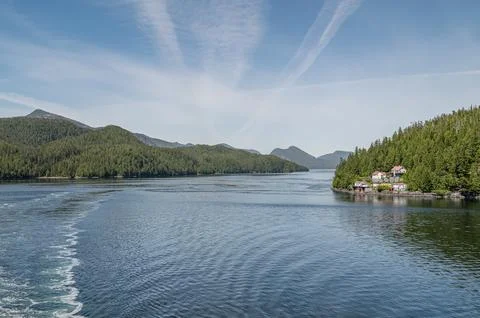 Small coastal development on the Inside passage, British Columbia, Canada Stock-Fotos