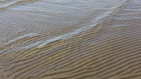 Small coastal waves, natural background, Ob reservoir, Russia Stock Footage 91119371