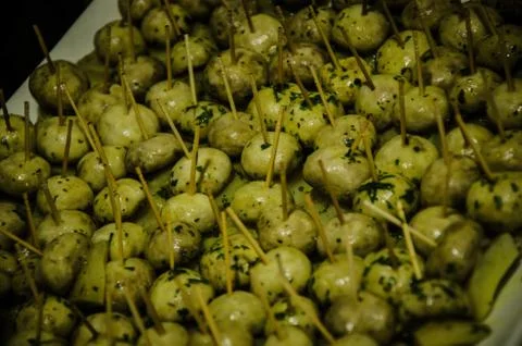 Small cocktail potatoes Stock Photos
