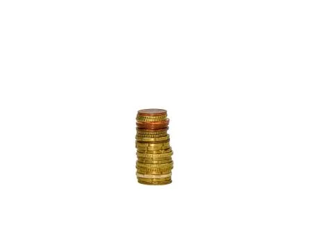 Small Coin Stack cutout Foto stock