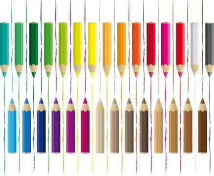 Small Colored Pencils Stock Illustration