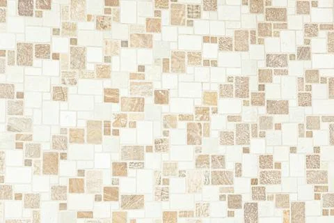 Small colored square tiles in interior design Stock Photos