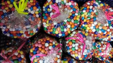 Small colorful biscuits Stock Photos