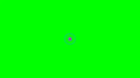 A small colorful circular design centered on a solid bright green background Stock Footage 340904184