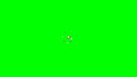 Small colorful confetti explosion isolated on a bright green background Stock Footage 340905088