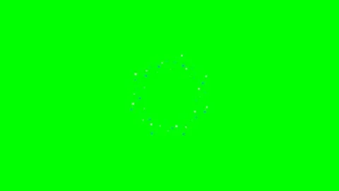 Small colorful particle explosion effect isolated on a bright green backgroun Stock Footage 340266294