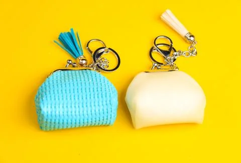 Small colorful purses Stock Photos