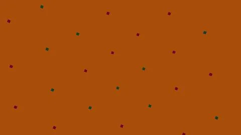 Small colorful square dots pattern on orange background Stockillustratie