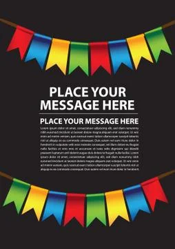 Small colors flags layout Illustrazione stock