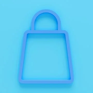 A small colour bag for storing things with a rope tied on a colour background Stock Illustration