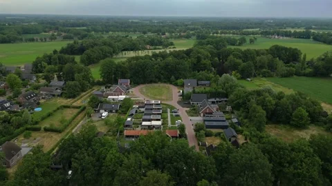 A small community in the Netherlands located close to the border of Germany. Video stock 277486708