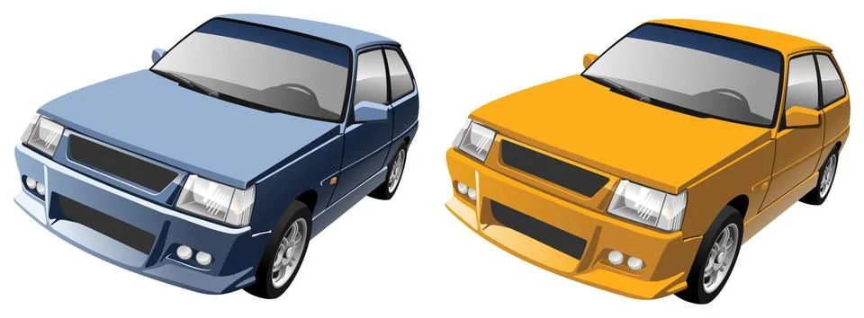 Small Compact Car Stock Illustration