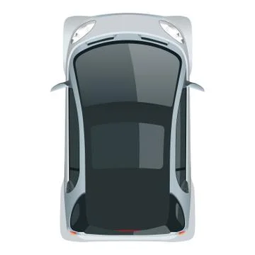 Small Compact Electric vehicle or hybrid car. Eco-friendly hi-tech auto. Easy Stock Illustration