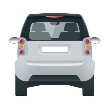 Small Compact Electric vehicle or hybrid car. Eco-friendly hi-tech auto. Easy Stock Illustration