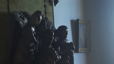 Small composition of the saints Stock Footage 72089486