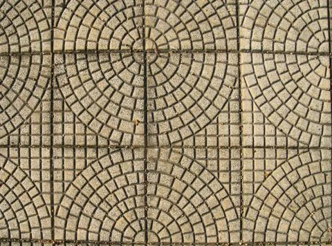 Small concrete tile floor Foto stock