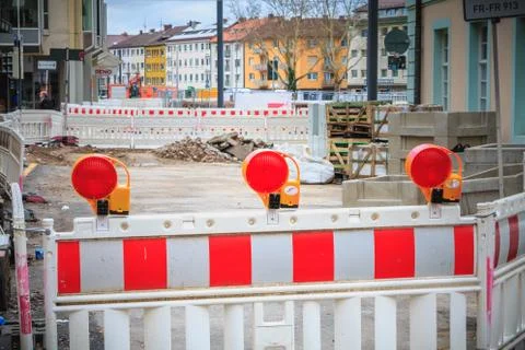 Small construction site in Freiburg im Breisgau Stock Photos